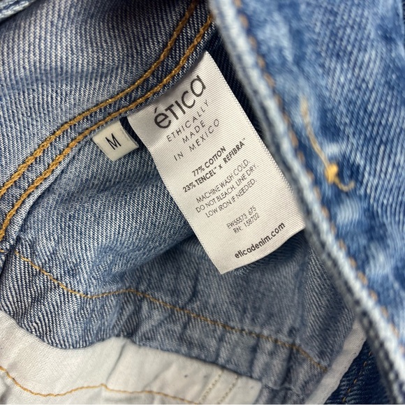 Ética Larson Utility Denim Jumpsuit Size Medium Blue - Picture 6 of 8